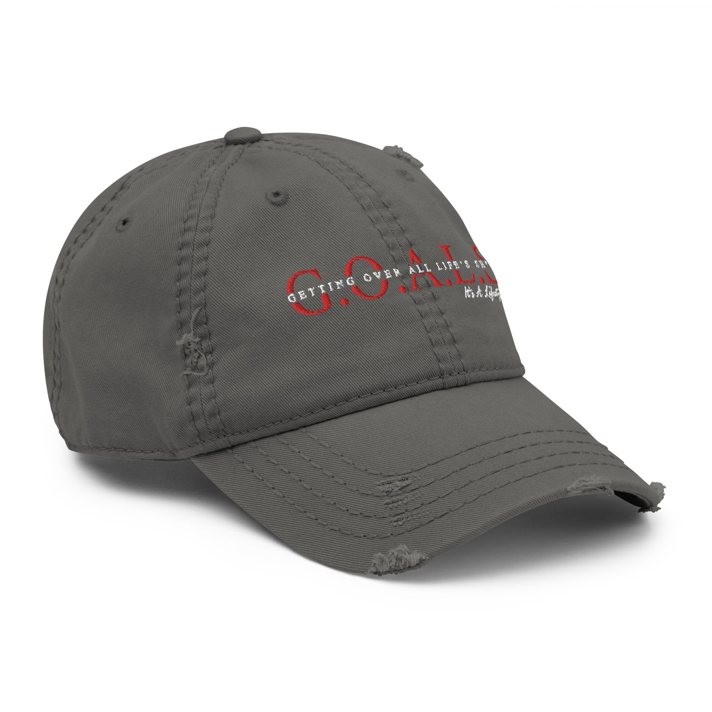 G.O.A.L.S....It's A Lifestyle Distressed Dad Hat