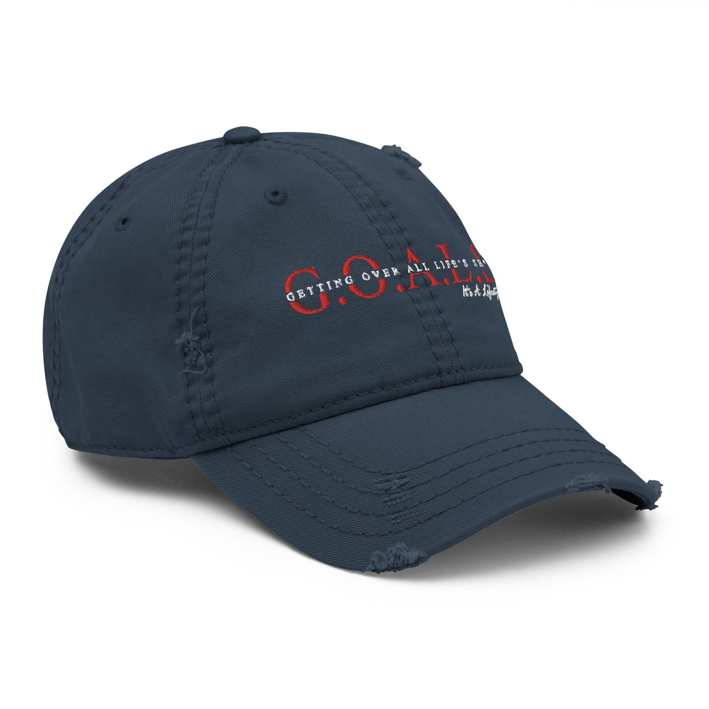 G.O.A.L.S....It's A Lifestyle Distressed Dad Hat